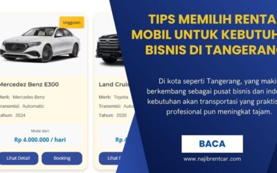 Tips Memilih Rental Mobil untuk Kebutuhan Bisnis di Tangerang